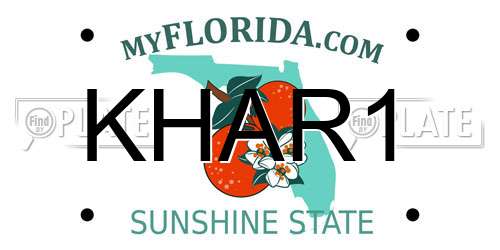 KHAR1 Florida License Plate