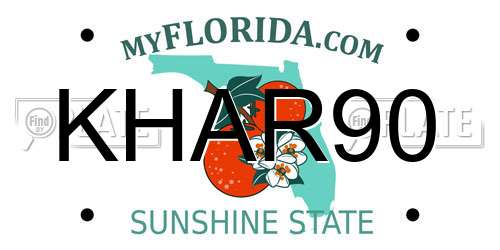KHAR90 Florida License Plate