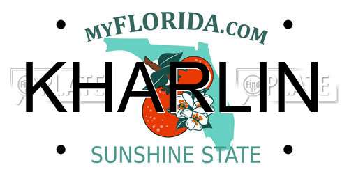 KHARLIN Florida License Plate