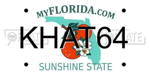 KHAT64 Florida License Plate