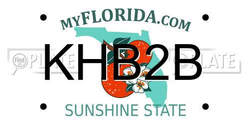 KHB2B Florida License Plate
