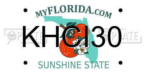 KHCI30 Florida License Plate