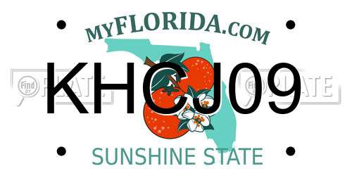 KHCJ09 Florida License Plate