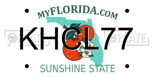 KHCL77 Florida License Plate