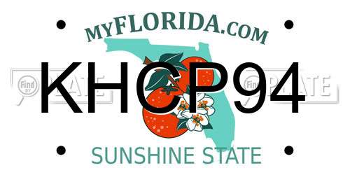 KHCP94 Florida License Plate