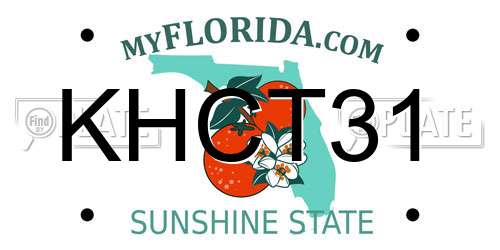 KHCT31 Florida License Plate