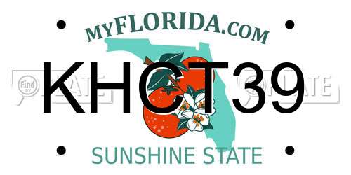 KHCT39 Florida License Plate