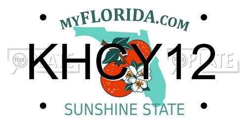 KHCY12 Florida License Plate