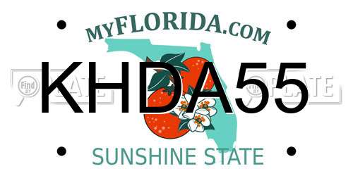 KHDA55 Florida License Plate