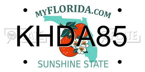 KHDA85 Florida License Plate