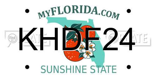 KHDF24 Florida License Plate