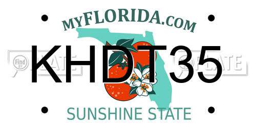 KHDT35 Florida License Plate