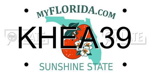 KHEA39 Florida License Plate