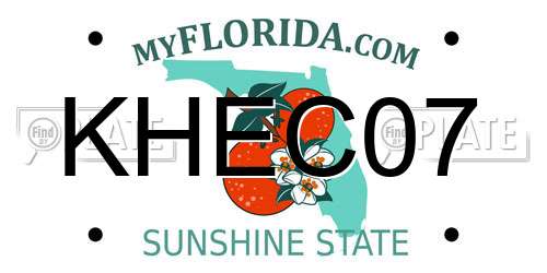 KHEC07 Florida License Plate