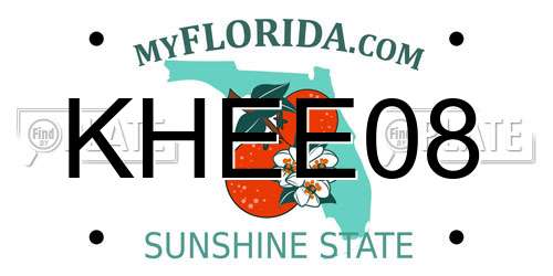 KHEE08 Florida License Plate