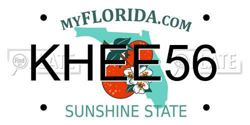 KHEE56 Florida License Plate