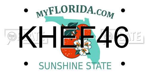 KHEF46 Florida License Plate