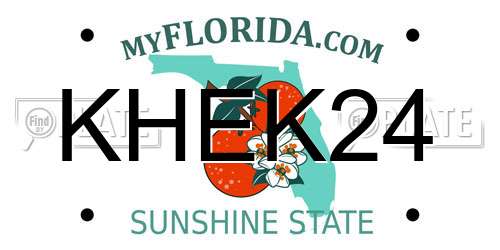 KHEK24 Florida License Plate