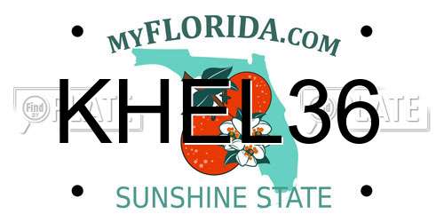 KHEL36 Florida License Plate