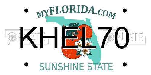 KHEL70 Florida License Plate