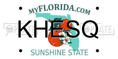 KHESQ Florida License Plate