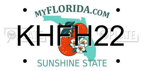 KHFH22 Florida License Plate
