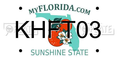 KHFT03 Florida License Plate