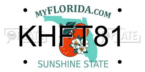 KHFT81 Florida License Plate