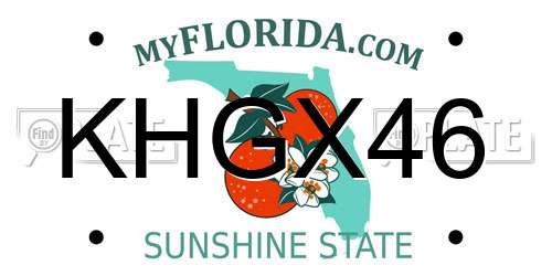 KHGX46 Florida License Plate