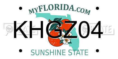 KHGZ04 Florida License Plate