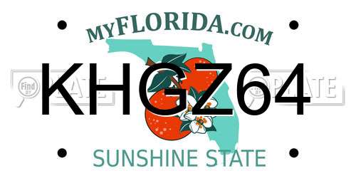KHGZ64 Florida License Plate