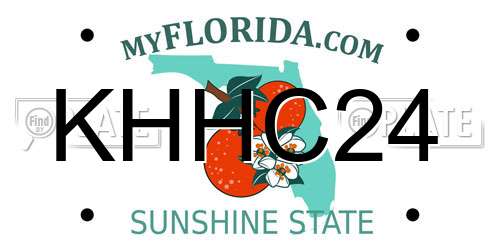 KHHC24 Florida License Plate