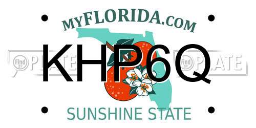 KHP6Q Florida License Plate