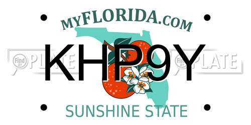 KHP9Y Florida License Plate