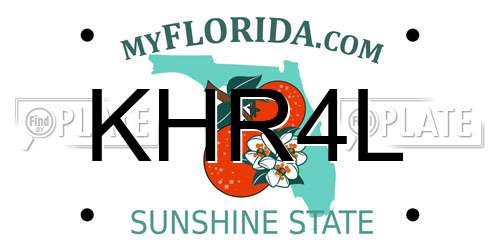 KHR4L Florida License Plate