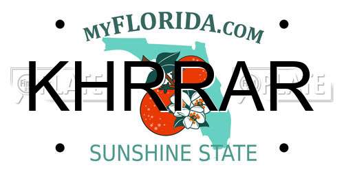 KHRRAR Florida License Plate