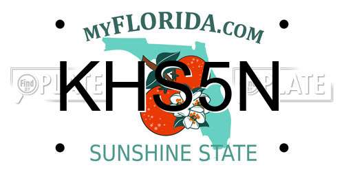 KHS5N Florida License Plate