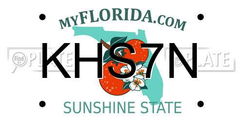 KHS7N Florida License Plate