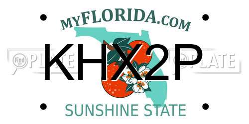 KHX2P Florida License Plate