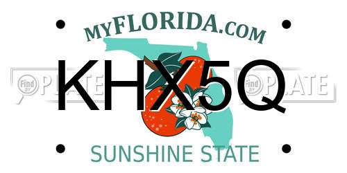 KHX5Q Florida License Plate