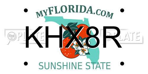 KHX8R Florida License Plate