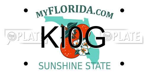 KI0G Florida License Plate