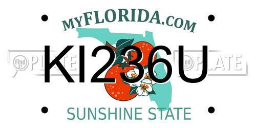 KI236U Florida License Plate