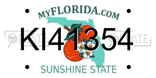 KI41354 Florida License Plate