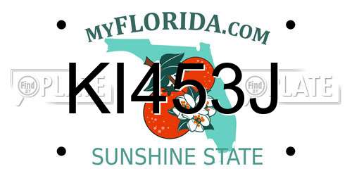 KI453J Florida License Plate