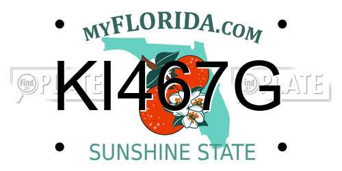 KI467G Florida License Plate