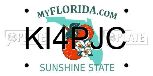 KI4PJC Florida License Plate
