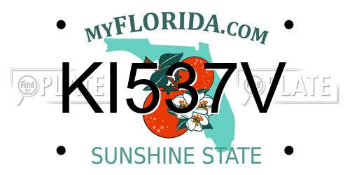 KI537V Florida License Plate