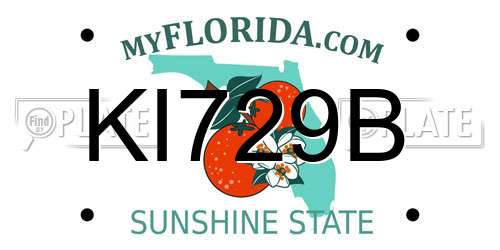 KI729B Florida License Plate