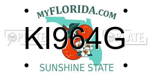 KI964G Florida License Plate